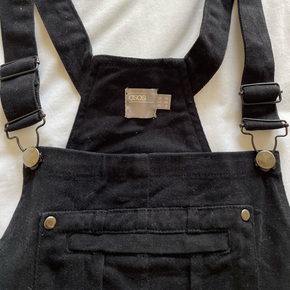 ASOS Black Denim Overalls US Size 6
